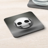 Skullmoji-subglas Bier Onderzetter (Linkerzijde)