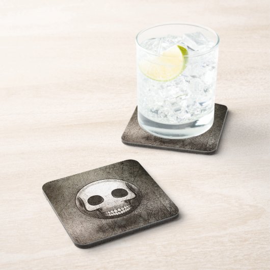 Skullmoji Vintage Bier Onderzetter (Rechterzijde)