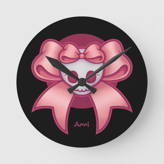 Skull'n Bows Ronde Klok (Voorkant)