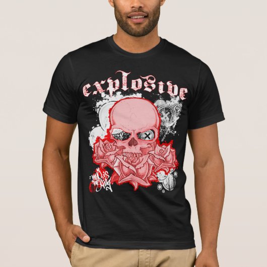 SKULLNROSES T-SHIRT (Voorkant)