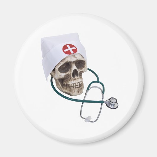SkullNurse082309 Magneet (Voorkant)