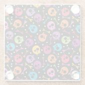 Skullpatroon 2 glazen onderzetter (Achterkant)