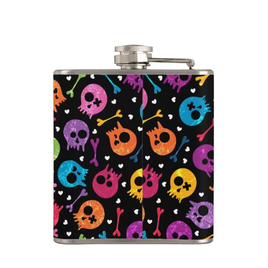 Skullpatroon 2 heupfles (Achterkant)