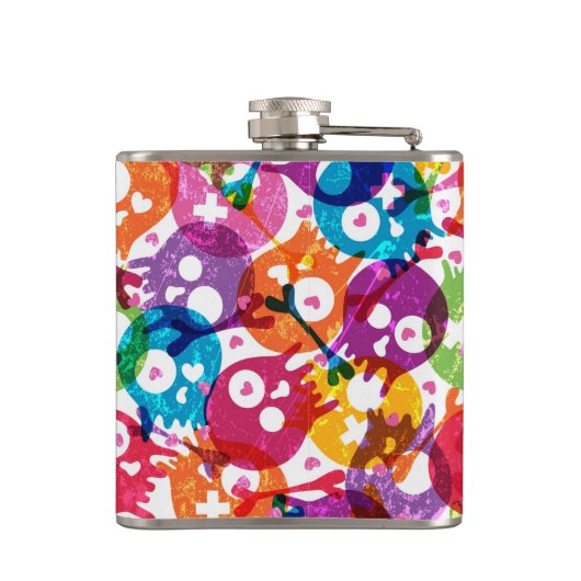 Skullpatroon 2 heupfles (Achterkant)