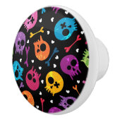 Skullpatroon 2 keramische knop (Rechts)