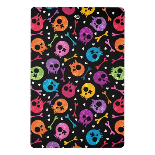 Skullpatroon 2 mini klembord (Achterkant)