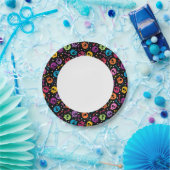 Skullpatroon 2 papieren bordje (Feest)