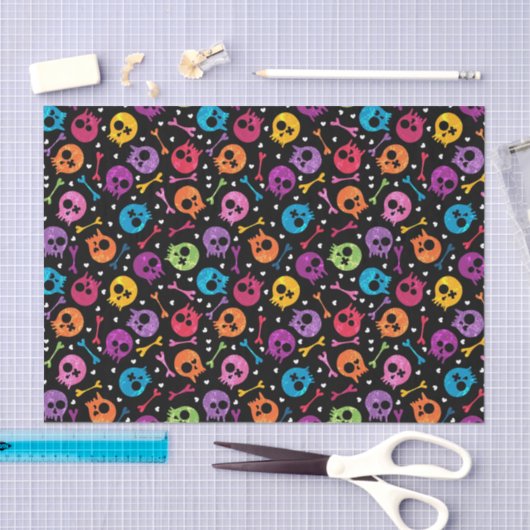 Skullpatroon 2 tissuepapier (Craft)