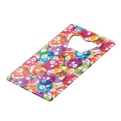 Skullpatroon 3 creditkaart flessenopener (Voorkant Gekanteld)