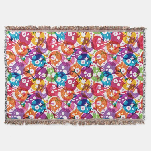 Skullpatroon 3 deken (Voorkant)