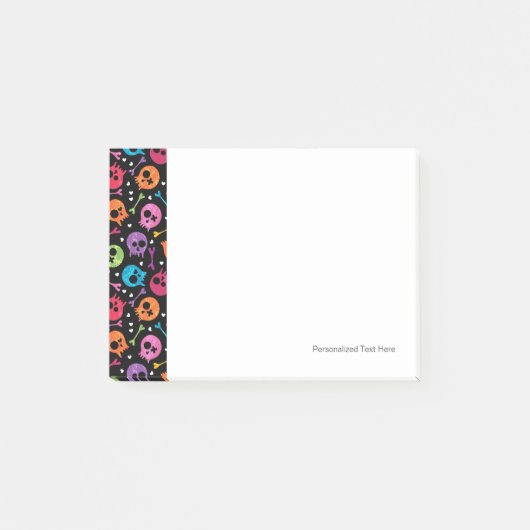 Skullpatroon 3 post-it® notes (Voorkant)