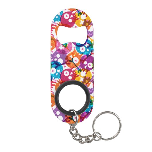 Skullpatroon 3 sleutelhanger flessenopener (Achterkant)