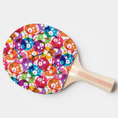 Skullpatroon 3 tafeltennisbatje (Zijkant)