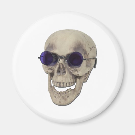 SkullPurpleGlasses121611 Magneet (Voorkant)