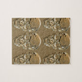 Skulls achtergrondgoud legpuzzel (Horizontaal)