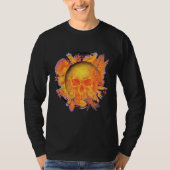 Skulls and Blooms Rustic T-shirt (Voorkant)