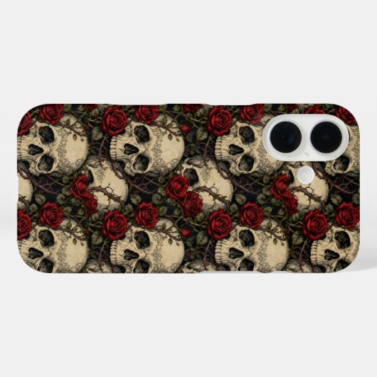 Skulls and Briar Rose Case-Mate iPhone Case (Achterkant (horizontaal))