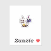 Skulls and Candles Illustration Set Sticker (Vel)