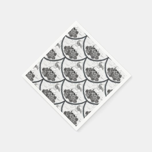 Skulls and Crows Napkins Servet (Hoek)