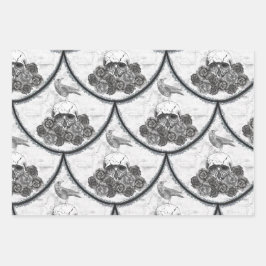 Skulls and Crows Wrapping Paper Sheets