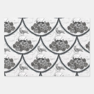 Skulls and Crows Wrapping Paper Sheets