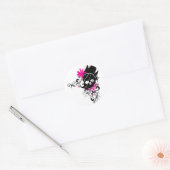 Skulls-and-Curls Ronde Sticker (Envelop)