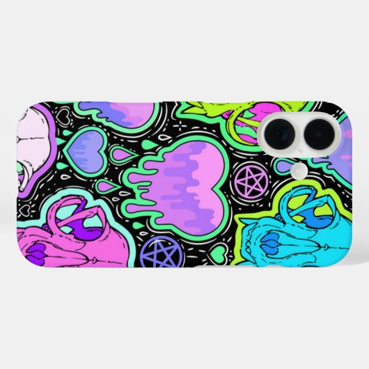 Skulls and hearts Case-Mate iPhone case (Achterkant (horizontaal))