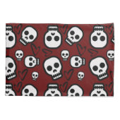 Skulls and Hearts Pillow case Kussensloop (Achterkant)