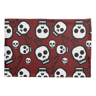 Skulls and Hearts Pillow case Kussensloop