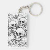 skulls and pumpkins keychain (achterkant)