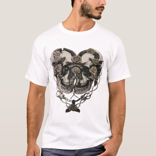 Skulls and roses t-shirt (Voorkant)
