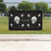 Skulls and Stars Trendy Gothic Art Spandoek (Insitu)