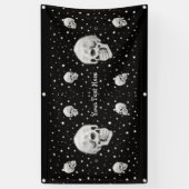 Skulls and Stars Trendy Gothic Art Spandoek (Verticaal)