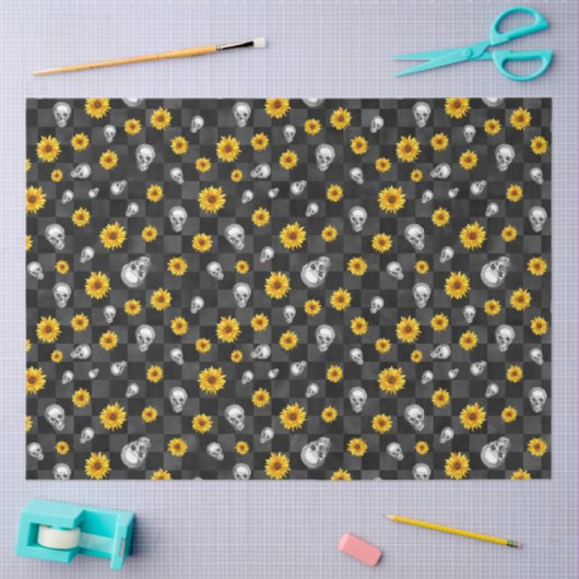 Skulls and Sunflower Series Design 12 Tissuepapier (Craft)