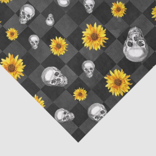 Skulls and Sunflower Series Design 12 Tissuepapier (Detail)
