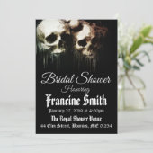 Skulls Artistisch Gotisch Vrijgezellenfeest Kaart (Staand voorkant)