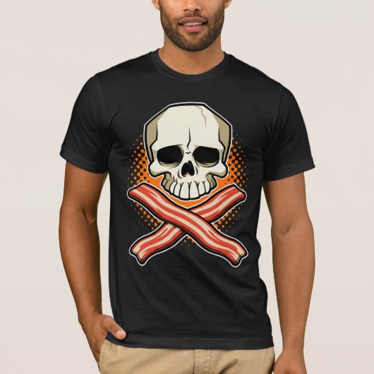 Skulls & Bacon Logo Bella Canvas T-Shirt (Voorkant)