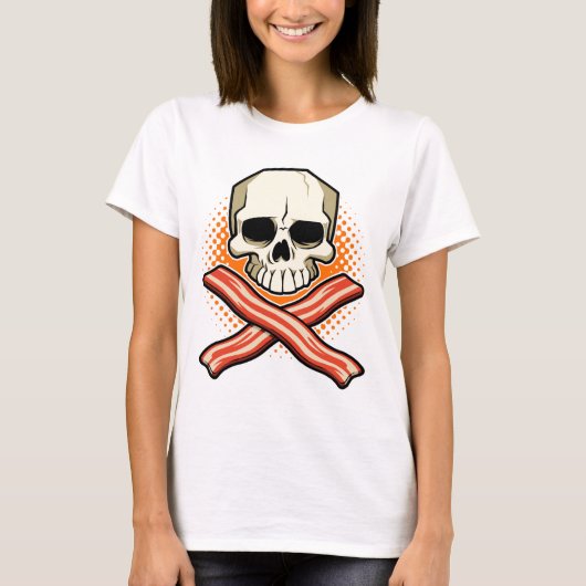 Skulls&Bacon Logo Dames T-shirt (Voorkant)