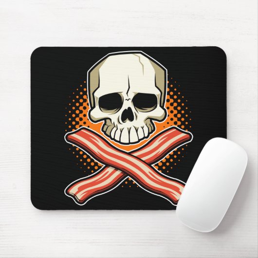 Skulls & Bacon Logo Mousepad Muismat (Met muis)