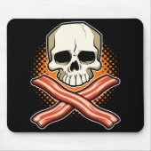 Skulls & Bacon Logo Mousepad Muismat (Voorkant)