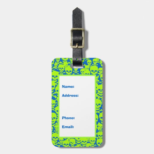 Skulls Bagagelabel (Voorkant verticaal)