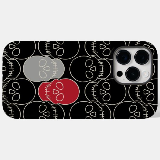 Skulls - Bat Black en Bone White Case-Mate iPhone Case (Achterkant (horizontaal))