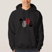 Skulls - Bat Black en Bone White Hoodie (Voorkant)