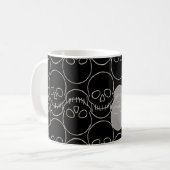 Skulls - Bat Black en Bone White Koffiemok (Voorkant links)
