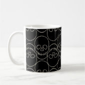 Skulls - Bat Black en Bone White Koffiemok (Links)