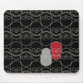 Skulls - Bat Black en Bone White Muismat (Voorkant)