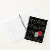 Skulls - Bat Black en Bone White Notitieboek (Binnen)