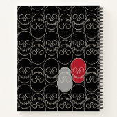 Skulls - Bat Black en Bone White Notitieboek (Achterkant)