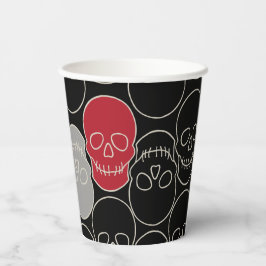 Skulls - Bat Black en Bone White Papieren Bekers