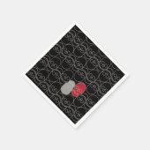 Skulls - Bat Black en Bone White Servet (Hoek)